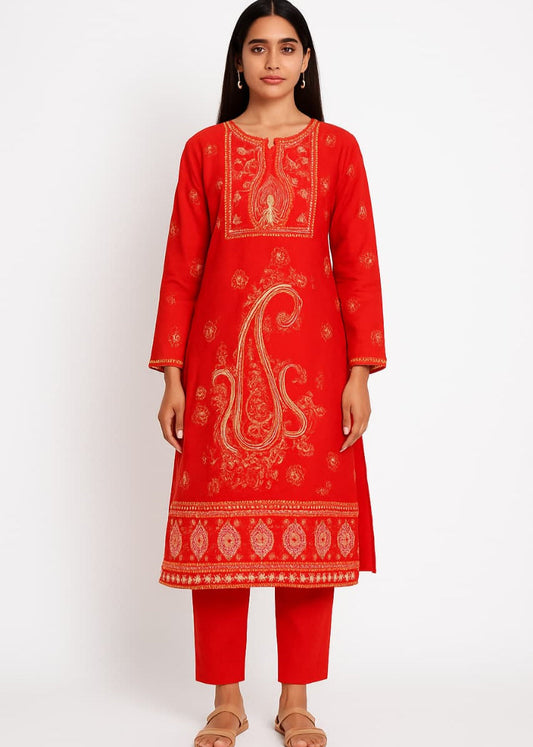 Steam Printed Linen 2-Piece Outfit for Girls (Carry)